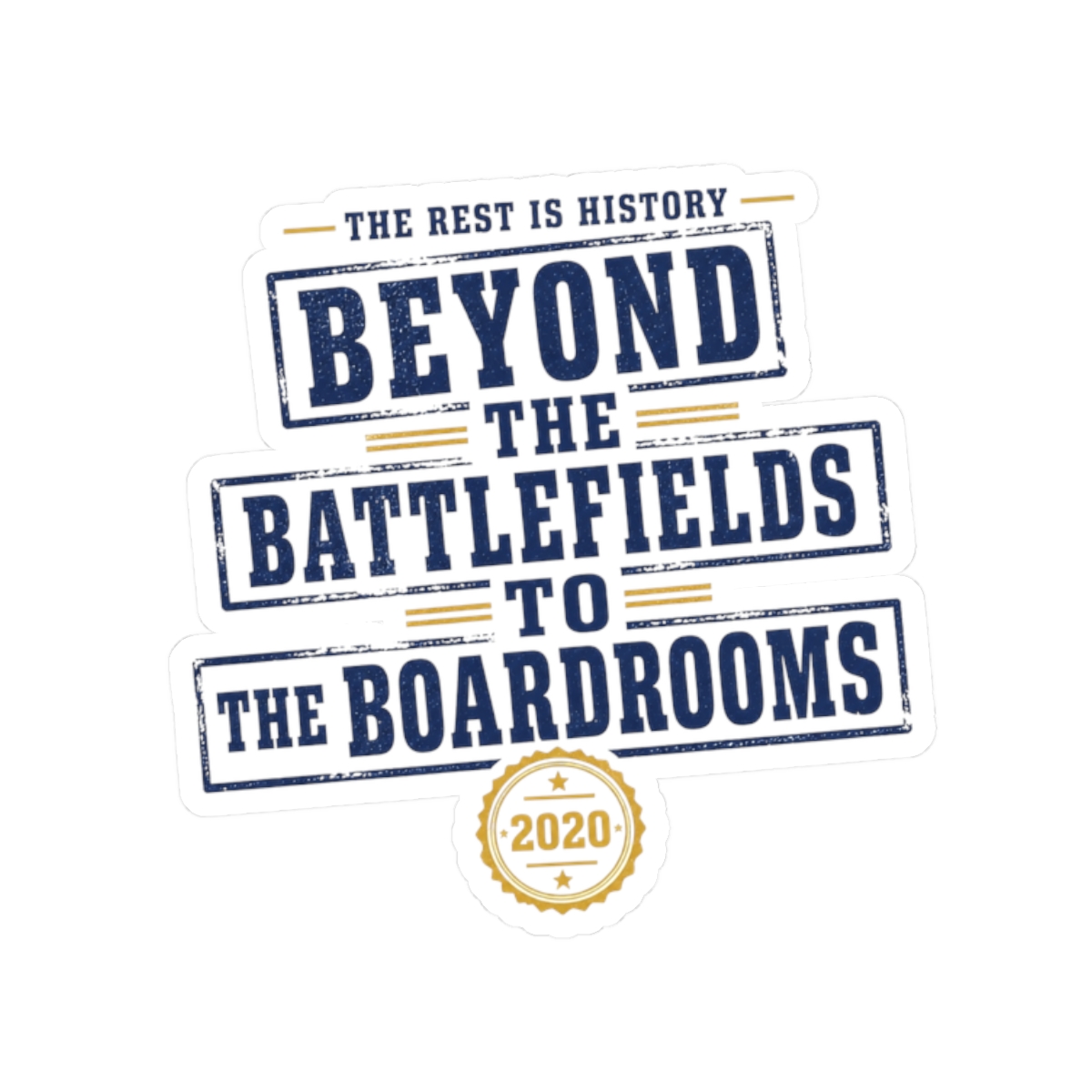 The Rest Is History "Beyond The Battlefields To The Boardrooms" Sticker - alternate angle 1, merchandise