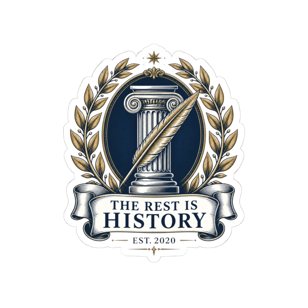 The Rest Is History "THE REST IS HISTORY – EST. 2020" Sticker - alternate angle 5, merchandise